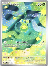 BUDEW POKEMON ASCENDED HEROES 221/217 ILLUSTRATION RARE LIGHTLY PLAYED
