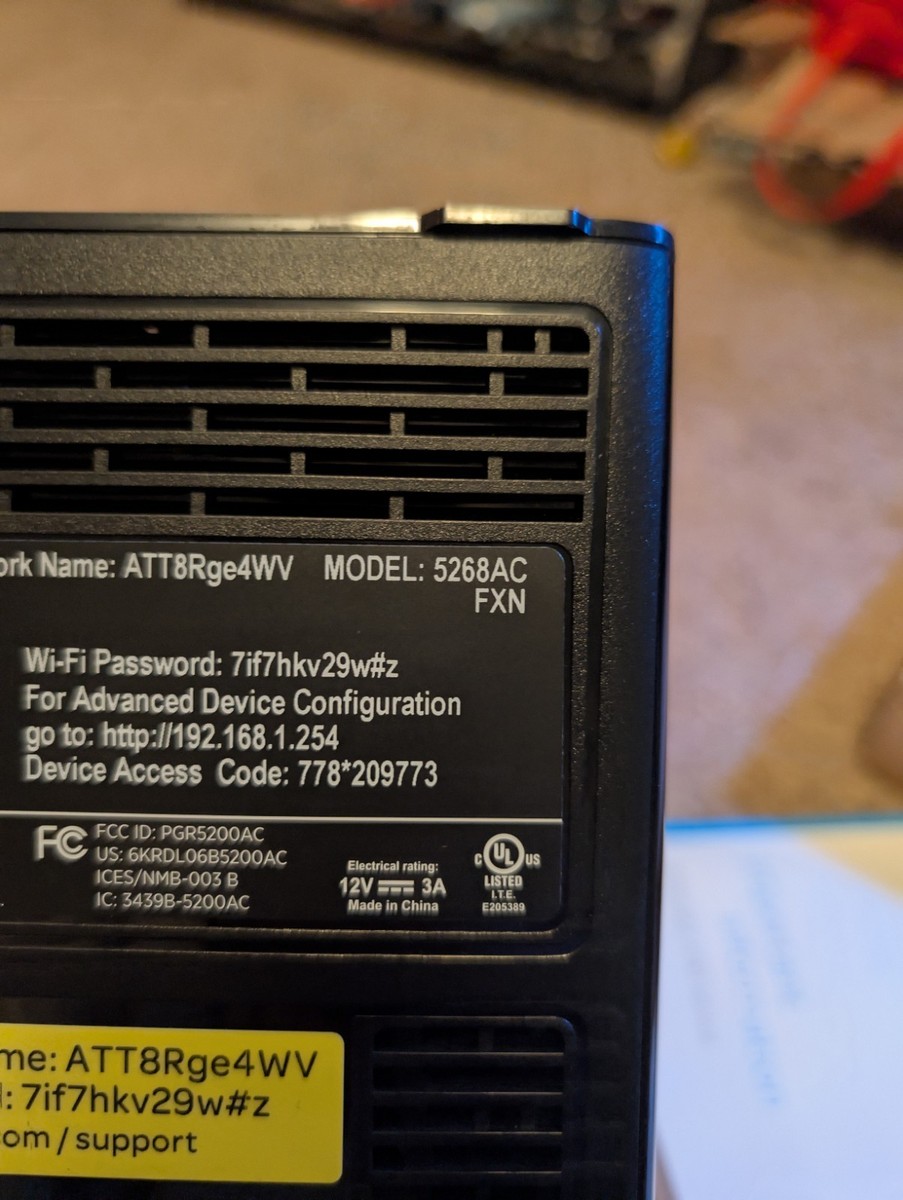 Pace 5268AC 4 Port Gateway Internet Wireless Modem Router with