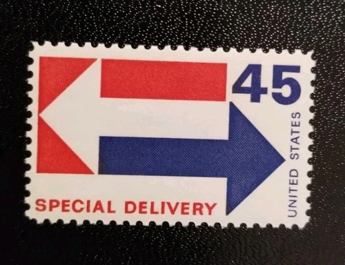 US Special Delivery 45c Arrows Red White Blue Stamp (MNH)