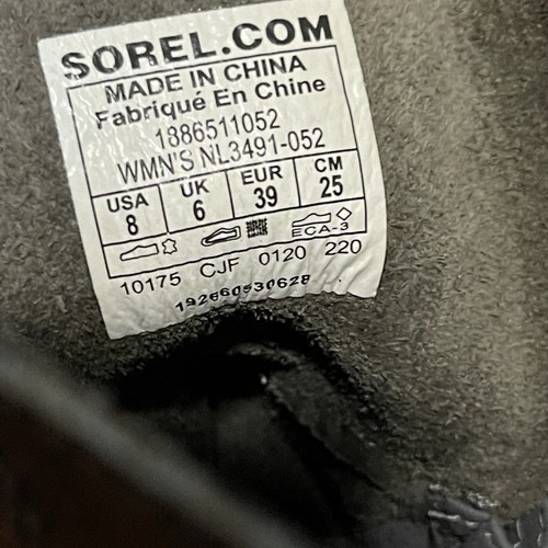 EUC 🔥 SOREL Joan Of Arctic II Keilabsatz Leder Stiefel versteckter Absatz Größe 8 wasserdicht - Bild 13 von 19