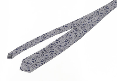 Krawattenhalter Herren Blau Paisley Seide Designer Krawatte