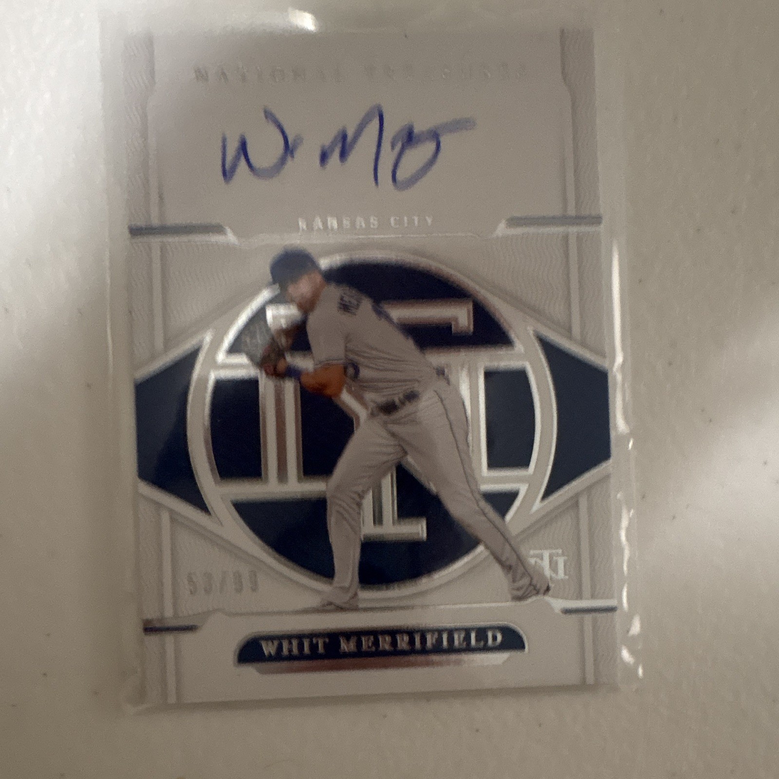 Panini 2022 National Treasures Signatures Whit Merrifield Auto /99 S-WM Royals