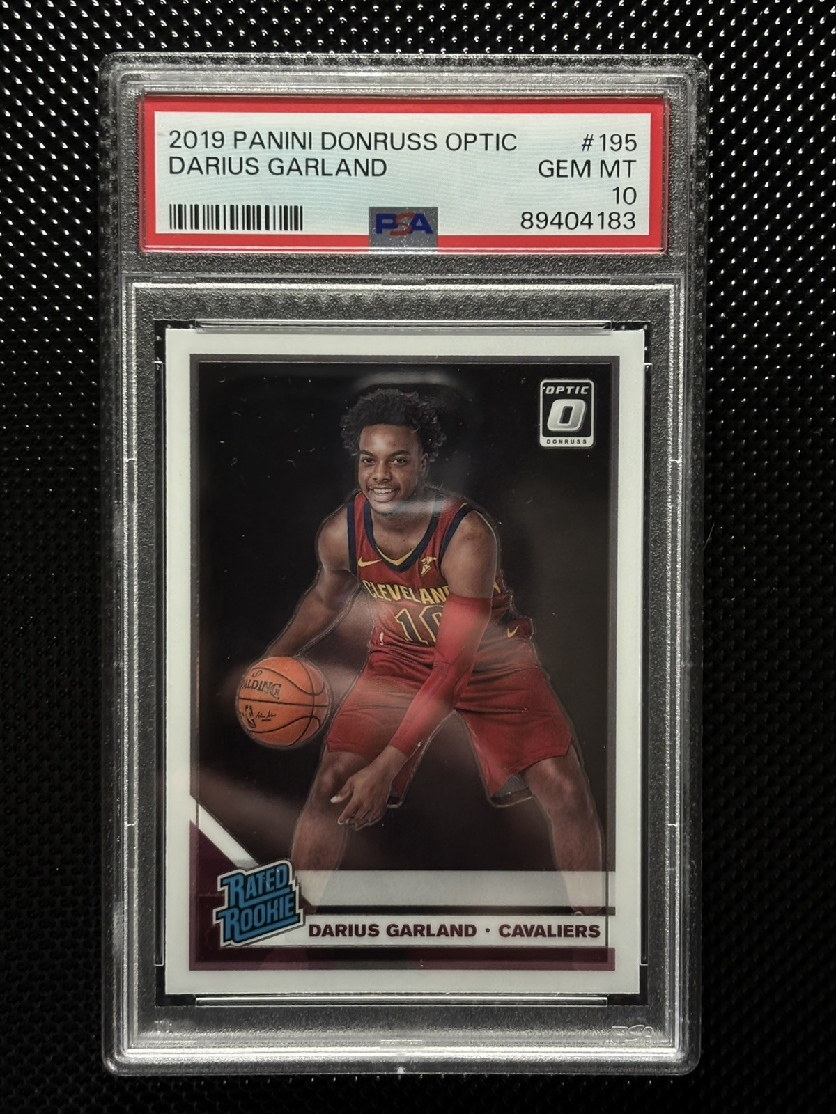 2019-20 Panini Donruss Optic Darius Garland Rated Rookie 195 PSA 10 Cavaliers