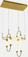 Weiß Kupferrot Glamour Moderne HäNgelampe Pendelleuchte 3000K 4671Lm IP20
