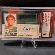 2022 Panini Rookies & Stars Garrett Wilson RC Auto #FO-GW /99 CSG9 Auto 10 Jets