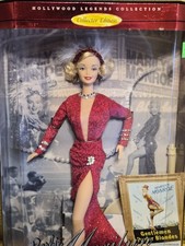 Marilyn Monroe Gentlemen Prefer Blondes Barbie Doll 1997 Mattel Red Dress