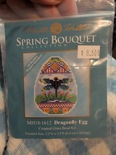 New Kit Mill Hill Glass Counted Bead Spring Bouquet MH18-1612 Dragonfly Egg