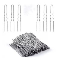 20PCs U Shaped Hair Pins 2.36 inches Bun Pins Silver Plated Hair Pins