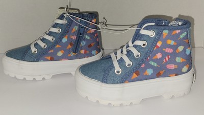Mudd Toddler Girls Lug Heel Casual Sneakers Blue Jean 8T