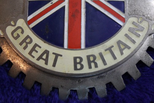 Great Britain Union Jack Grille Badge Bumper Topper Accessory MG Jag Morris AC - Picture 7 of 8