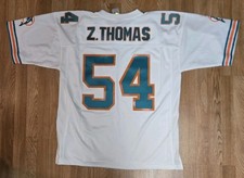 Miami Dolphins Zach Thomas #54 Mitchell & Ness White 1996 NFL Legacy Jersey