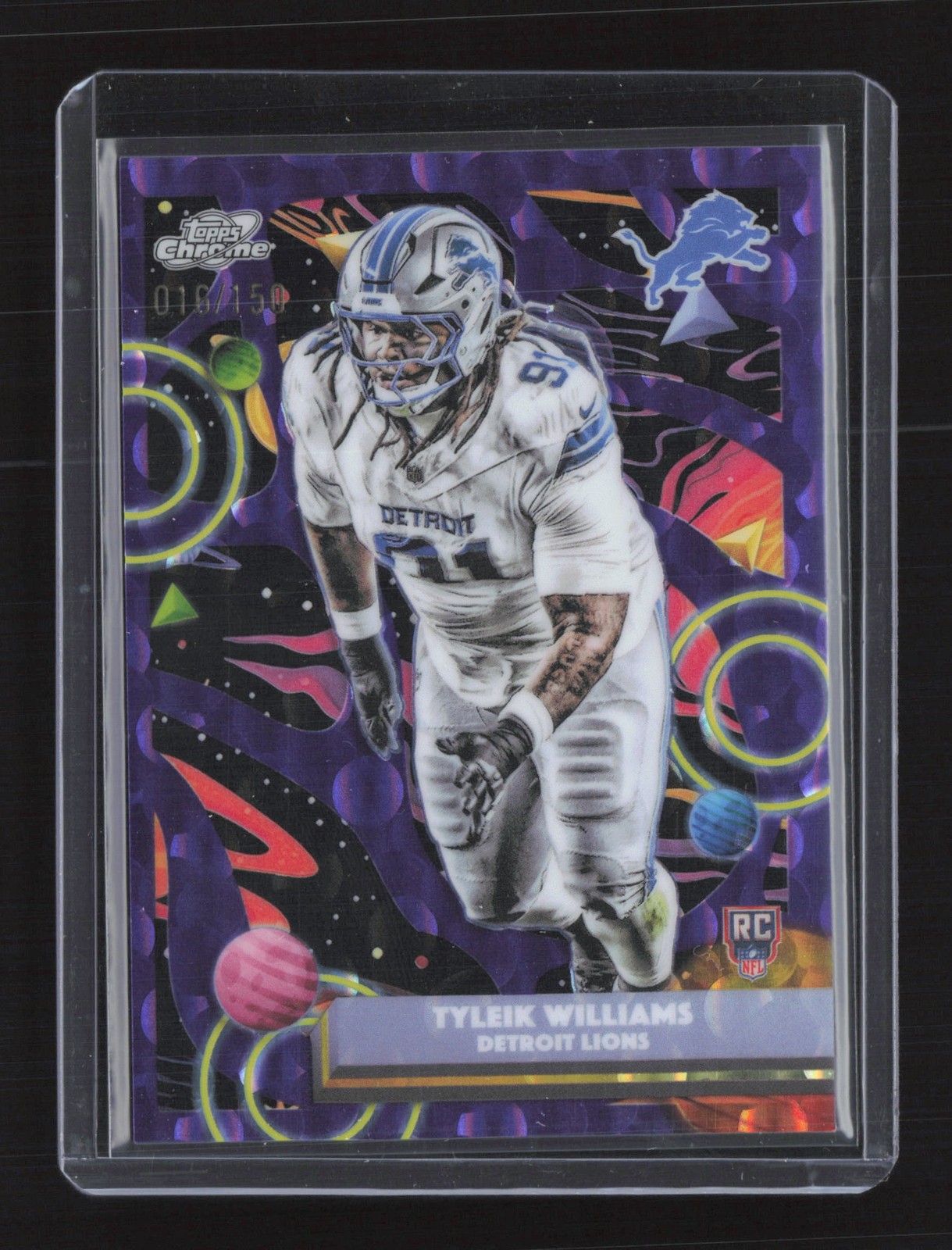 2025 Topps Chrome Cosmic #134 Tyleik Williams Purple Nebula Refractor #/150