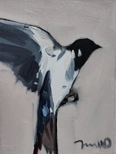 Jose Trujillo Fine Art PRINT 16x20" Collectible Artist Bird Flying Modern