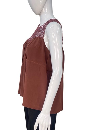 Ulla Johnson Donna Seta Chiffon Floreale Ricamo Pizzo Camicetta Tunica Top S 4 - Foto 6 di 19