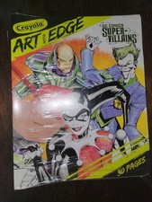 Crayola Art With Edge DC Comics Super Villians 30 Pages & 1 Poster Sealed NEW
