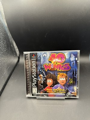 40 Winks (Sony Playstation 1) PS1 Complete in Box w/ Reg Card - Fully Tested USA