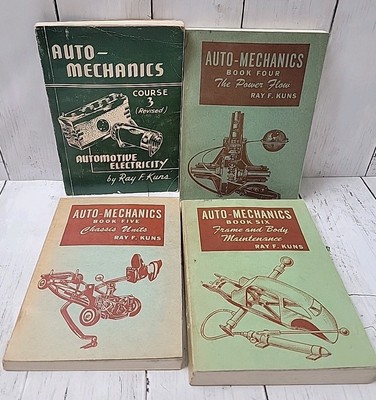 Vintage Auto-Mechanics Books Three, Four, Five & Six  By Ray F. Kuns Lot of 4