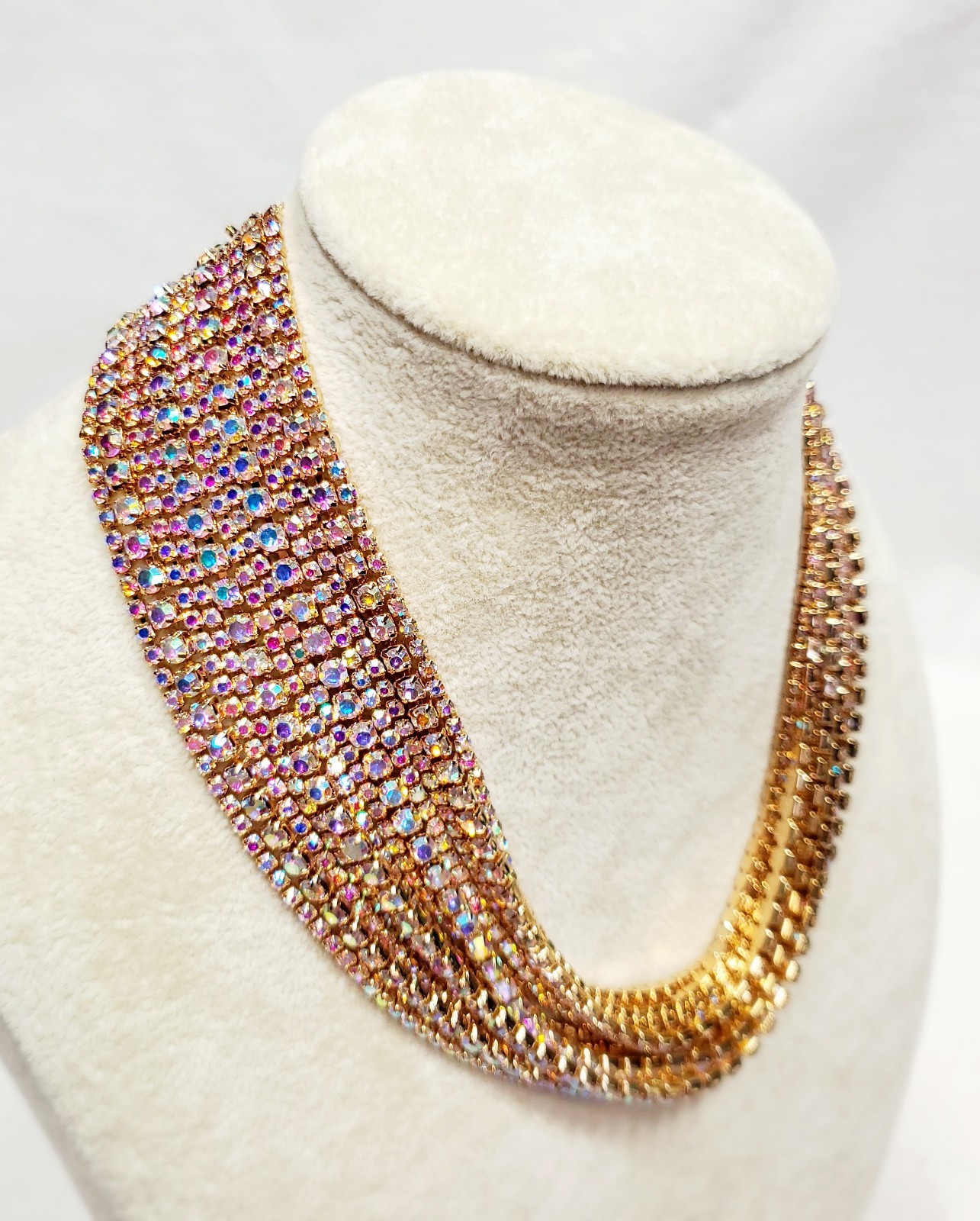 Multilayer Rhinestone Statement Necklace Luxury S… - image 6