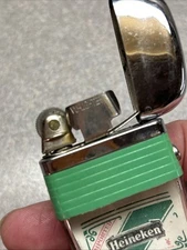 VINTAGE HEINEKEN BEER VU LIGHTER  SCRIPTO  1950’s Near Mind Advertising