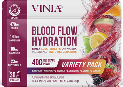 Resveratrol Electrolyte Hydration Powder Mix | Boost Blood Flow & Circulation |