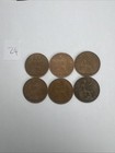 6x Random Date One Pennys British Coins Mixed Dates Job Lot