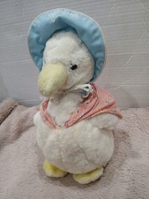Eden Beatrix Potter Puddle Duck Plush Jemima Blue Bonnet Pink Shawl Stuffed