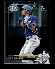 2017 Bowman 1st #BCP8 - Luis Almanzar Chrome Prospects - SD Padres Card