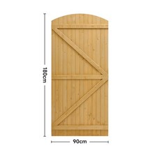 Privacy Wooden Garden Gate Pedestrian Fence Gate Yard Porch With Fittings Latch