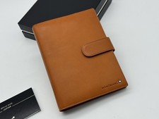 PORTAFOGLIO ORGANIZER AGENDA MONTBLANC PELLE MARRONE SUPPORTO 6CC NUOVO 100% ORIGINALE $795