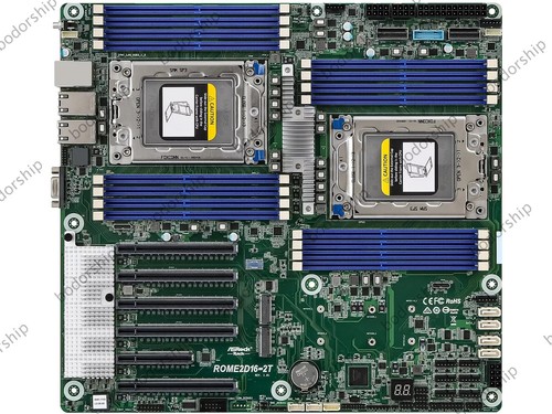 AsRock Rack ROME2D16-2T Server Mainboard mit 2xAMD EPYC 7713 CPU SP3 2,0GHz - Bild 2 von 3