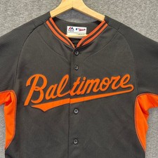 Majestic Baltimore Orioles Authentic Cool Base Baseball Jersey Black 40/40/40