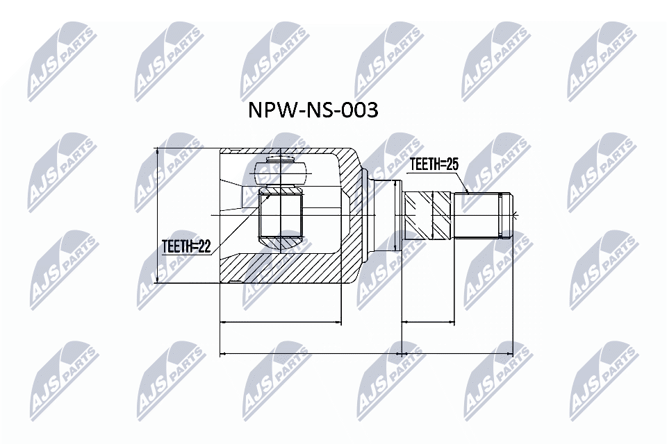 N.T.Y. NPW-NS-003.NTY Joint Kit, drive shaft for NISSAN