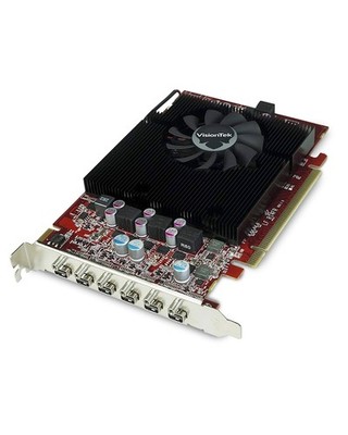 VisionTek Radeon 7750 2GB GDDR5 6 4k Monitor Graphics Card, Mini DisplayPorts,