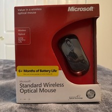 NEW SEALED Vintage MICROSOFT Wireless Optical Mouse Model 1025 / 1026 Black