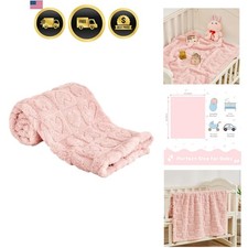 Baby Blanket Fleece Heart Checkered Cute Love Pattern Cozy Infant Toddler 30x40
