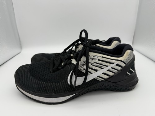 Nike Metcon DSX Flyknit Shoes Womens 7.5 Black Athletic Travel Vacation Running