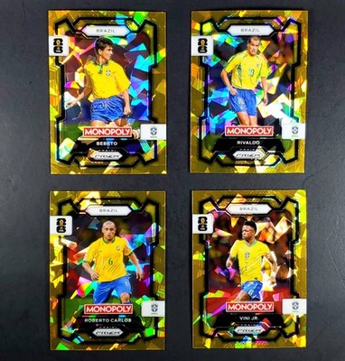 Vini Jr Gold Ice SP 2026 Panini Prizm FIFA World Cup Monopoly Roberto Carlos