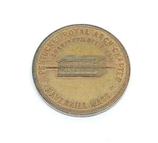Vintage Pentucket Royal Arch Chapter Masonic Penny Token Haverhill Massachusetts