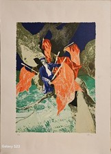 Ennio Calabria, Senza Titolo, Litografia Su Carta, 1970, Stampa 50x36 Cm.