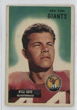 1955 Bowman Kyle Rote #137 14rq