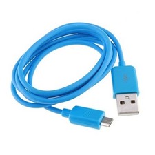 Cavo Dati Microusb 0,9 Metri Azzurro Per Nilox Mini Wi-fi 2 Nokia 2.4 225 4g