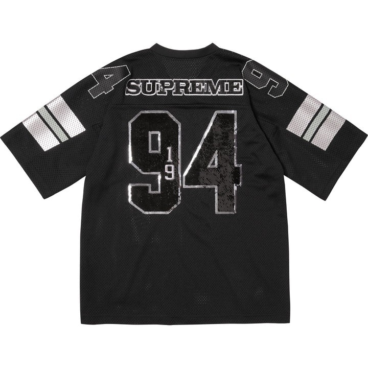 Supreme Sequin Football Jersey Black | eBay