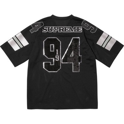 Supreme Sequin Football Jersey Black | eBay