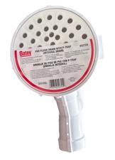 Oatey 427242 PVC Floor Drain: Round, White, w/ P-Trap, Cleanout, Screw-In Cover