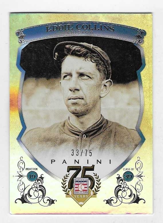 2015 Panini 75th Cooperstown #10 Eddie Collins #/75