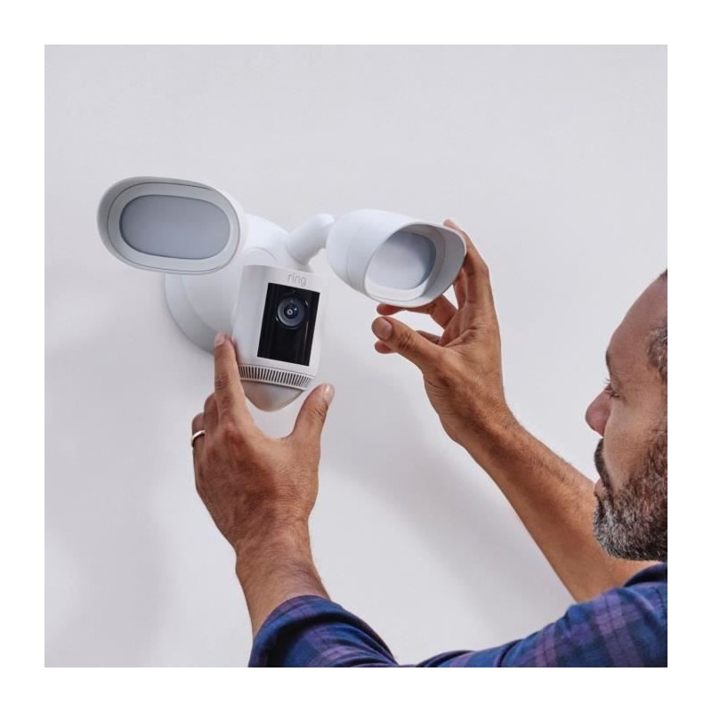 Caméra de surveillance Ring Spotlight Pro extérieure connectée Wi-Fi blanche - 4