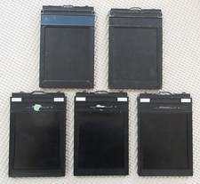  O 4x5 Graphic Film Holders Lot of 5 3 Graflex Riteway, 1 Type B, 1 Baco B-3