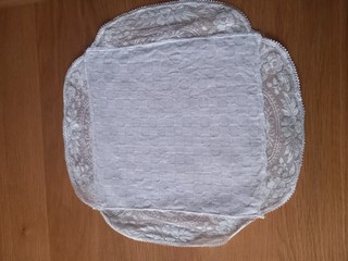 Vintage White Tray Cloth Lacy edging