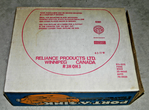 Reliance Port-A-Sink Portable Sink in Original Box for Camping / Travel / Camper - Picture 3 of 14