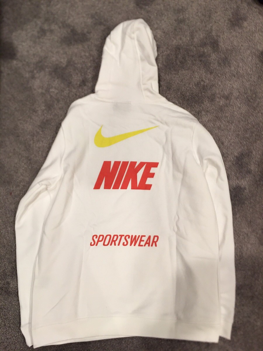 Nike Sportswear Microbranding Club Fleece Hoodie White Mens Size